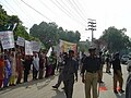 Reporters during procession