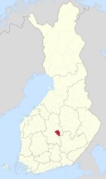 Location of Laukaa in Finland