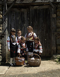 Girls from Strpce in Serbian traditional costumes Lazarke.jpg