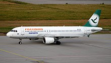 Freebird Airlines Europe Airbus A320-214 9H-FHY Leipzig Halle Airport Freebird Airlines Europe Airbus A320-214 9H-FHY (DSC08045).jpg