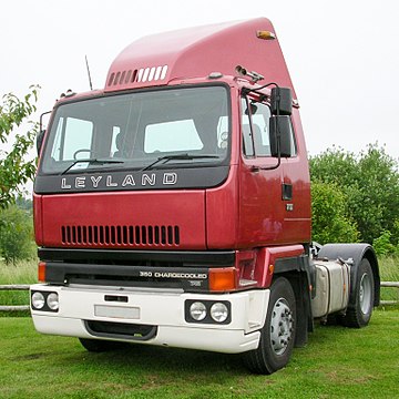 A streamlined 1988 Leyland T45 Roadtrain cab over tractor unit for a semi-trailer truck (2007)