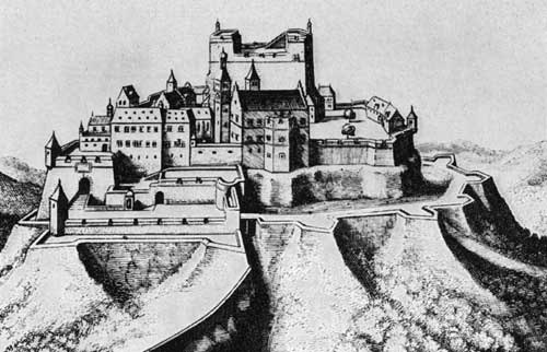 Lichtenberg Castle from a Merian copperplate