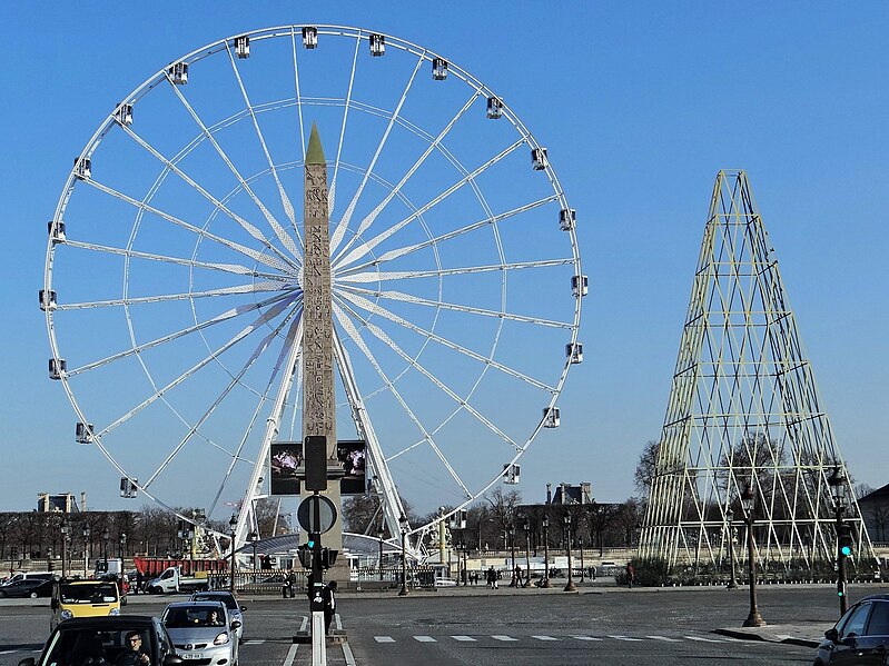 File:Luxor obelisk with a Ferris wheel, Paris, France (1).jpg