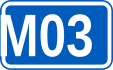 Highway M03 shield}}