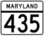 Maryland Route 435 marker