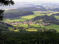 Machov - panorama z Polska