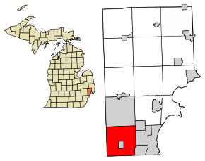 Macomb County Michigan Incorporated and Unincorporated areas Warren Highlighted.svg