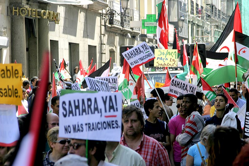 File:Manifestation in Madrid for the independence of the Western Sahara (11).jpg