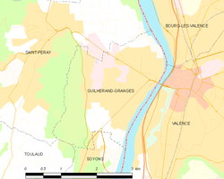 Kart over Guilherand-Granges