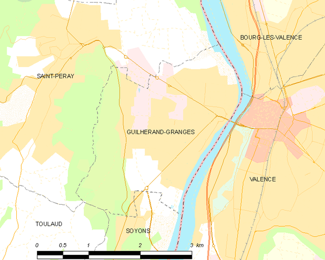 Poziția localității Guilherand-Granges