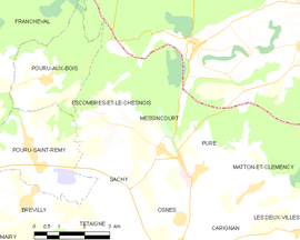 Mapa obce Messincourt