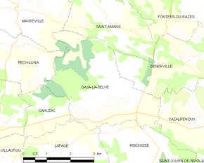 Poziția localității Gaja-la-Selve