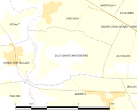 Mapa obce Ducy-Sainte-Marguerite