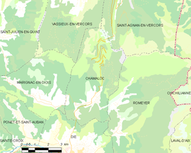 Mapa obce Chamaloc