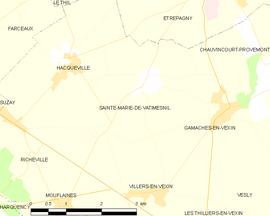 Mapa obce Sainte-Marie-de-Vatimesnil