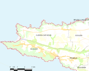 Poziția localității Cléden-Cap-Sizun
