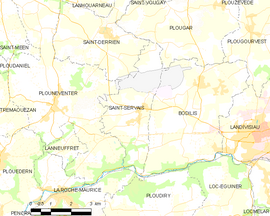 Mapa obce Saint-Servais