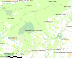 Poziția localității Saint-Nazaire-de-Ladarez