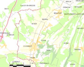 Mapa obce Cuisia