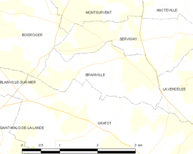 Mapa obce Brainville