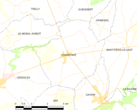 Mapa obce Lengronne