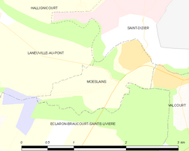 Mapa obce Moëslains