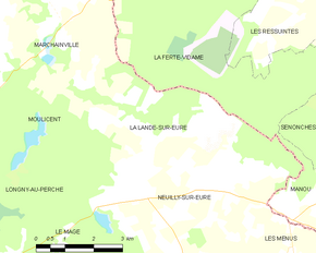 Poziția localității La Lande-sur-Eure