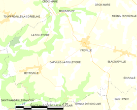 Mapa obce Carville-la-Folletière