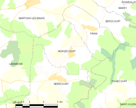Mapa obce Morizécourt