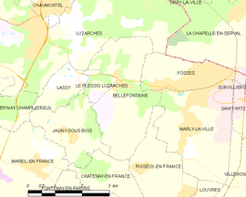 Mapa obce Bellefontaine
