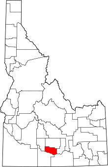 Harta e Jerome County në Idaho