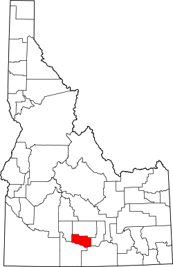 map of Idaho highlighting Jerome County