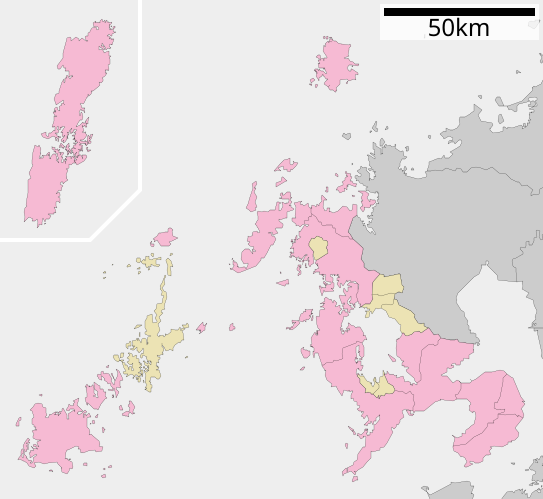 ไฟล์:Map of Nagasaki Prefecture Ja.svg