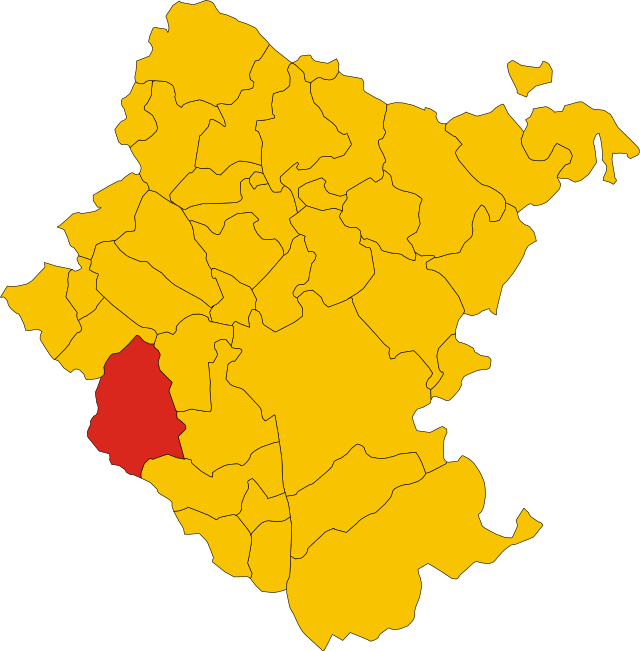 Localizarea Bucine în Provincia Arezzo