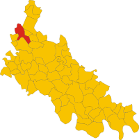 Locatie van Mulazzano in Lodi (LO)