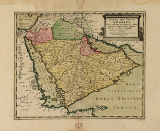 Mascate sur une carte de 1654