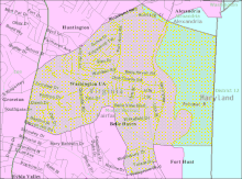 Map of the Belle Haven CDP