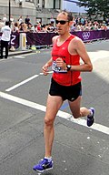 Marcel Tschopp pendant le marathon.