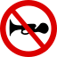 Mauritius Road Signs - Prohibitory Sign - No horning.svg