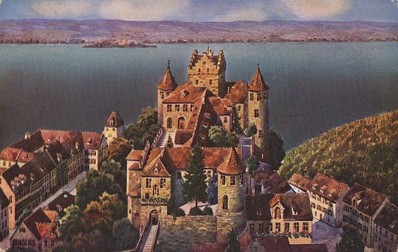 File:Meersburg (Bodensee), Baden-Württemberg - Schloss mit Bodensee (Zeno Ansichtskarten).jpg