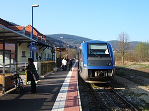 Railcar X 73504 in Metzeral station
