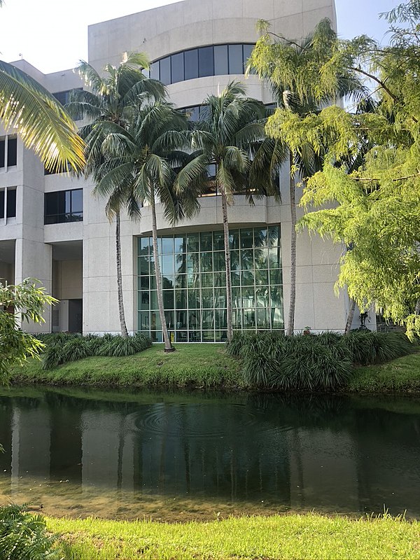 Miami Herbert Business School, one of the world's top-ranked business schools, on the University of Miami campus in September 2020