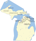 Thumbnail for List of lakes of Michigan