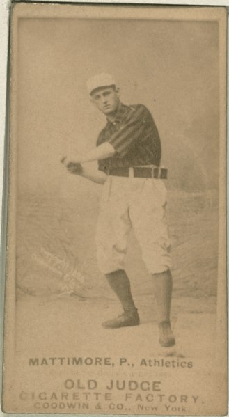 File:Mike Mattimore, Philadelphia Athletics, baseball card portrait LCCN2008675111.tif