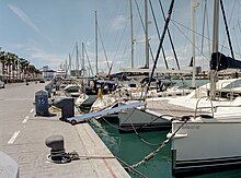 Muelle del puerto de Málaga