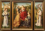 Mystic Marriage of Saint Catherine with Saints and Angels, by the Master of Frankfurt, c. 1500-1510, oil on panel - San Diego Museum of Art - DSC06610.JPG