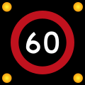 (R1-2.1) 60 km/h variable speed limit
