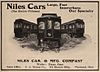 A 1908 advertisement for Niles manufactured interurban cars