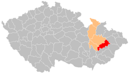 Distret de Přerov - Localizazion