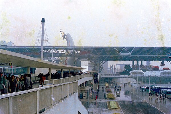 Space frame roof of the Festival Plaza, Osaka Expo, 1970